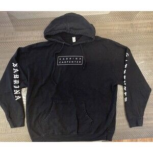 Sabrina Carpenter merch Tour Hoodie sweat shirt Black Size 2XL